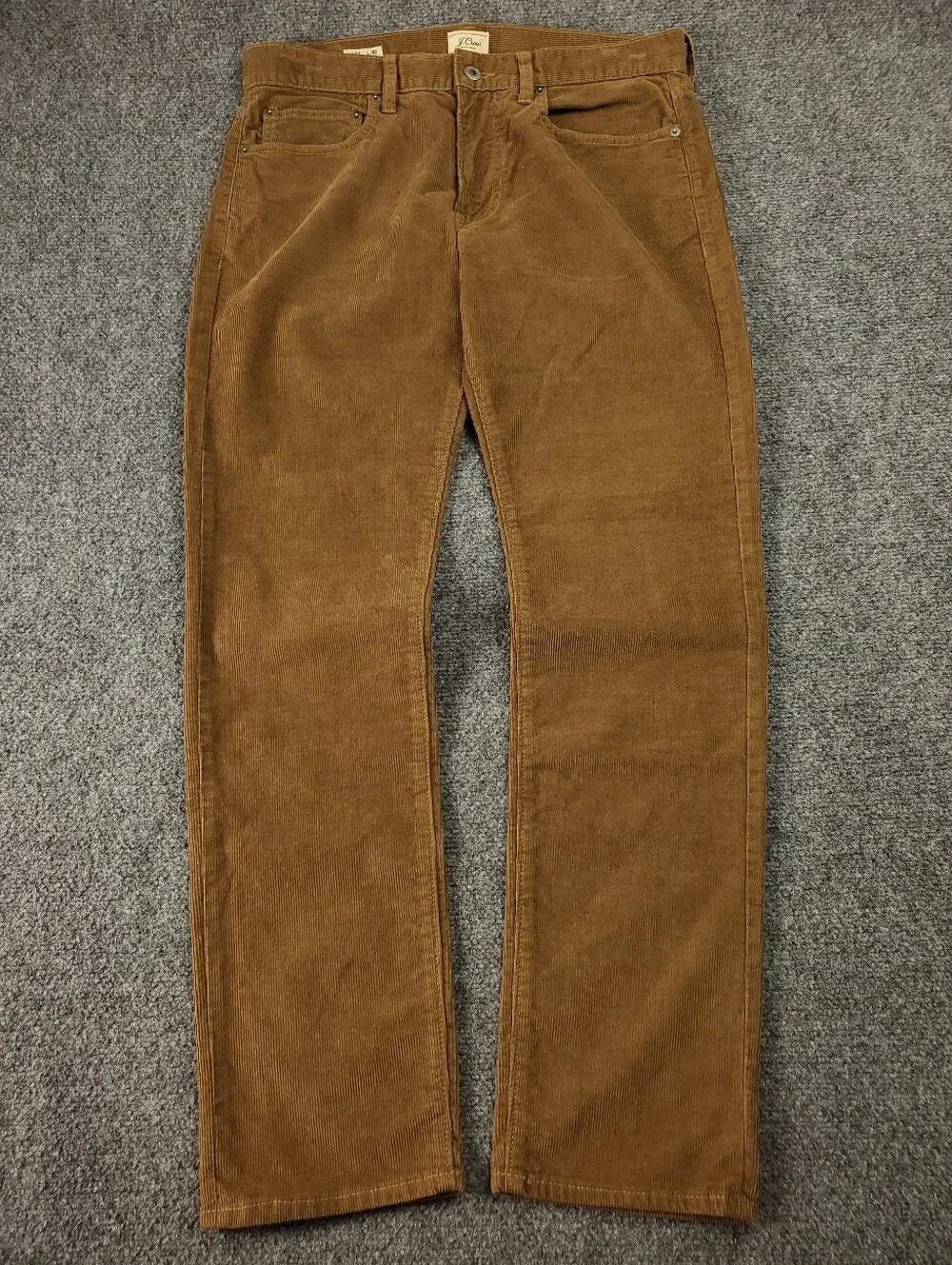 J Crew 484 Slim Fit Stretch Corduroy Pants 31x30 Brown Five Pocket Straight Leg